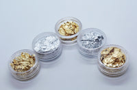 Gold or Silver gold nail flakes