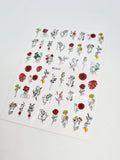 Abstract Rose Nail Stickers