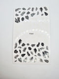 Black and White Leaf Nail Stickers