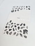 Black and White Leaf Nail Stickers