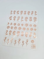 Rose Gold Rose Stickers