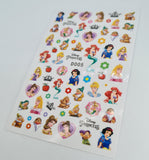 Princess Nail Stickers, 1 sheet