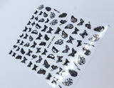 Butterfly nail stickers, 3 options