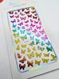 Colourful butterfly nail stickers