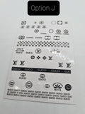 Brand nail stickers, 3 options