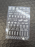 Brand nail stickers, 5 options