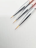 Super fine nail art brushes. Pack of 3. 11mm, 9mm, 7mm